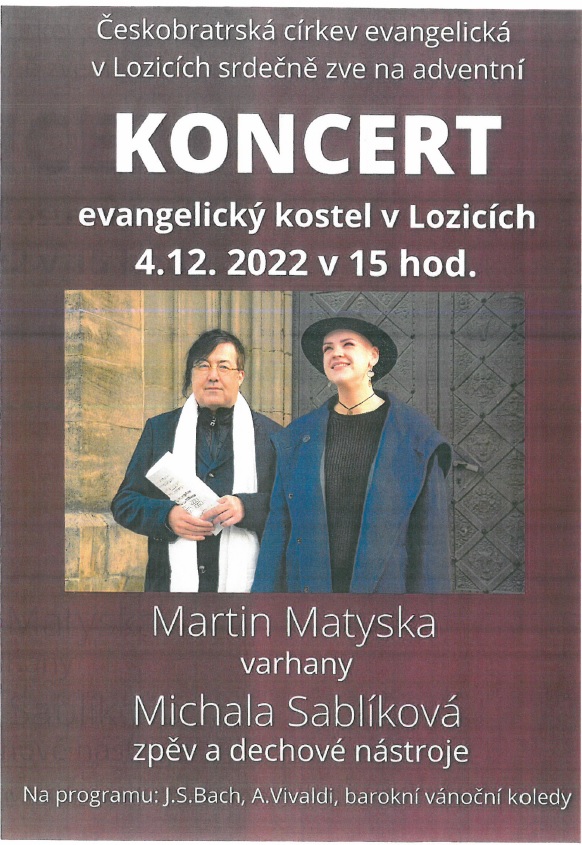 Evangelický kostel v Lozicích - koncert