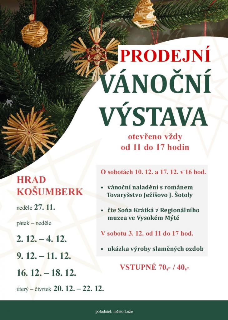 Prodejní vánoční výstava - hrad Košumberk