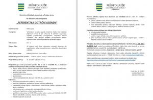 Město Luže vyhlašuje výběrové řízení na referenta dotační agendy