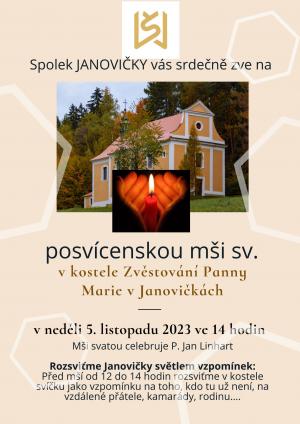 Spolek Janovičky Vás zve na posvícenskou mši