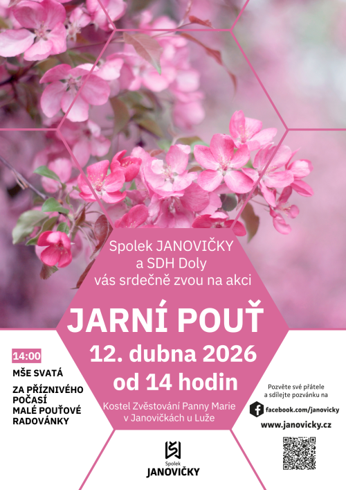 ???? JARNÍ POUŤ ????  Spolek Janovičky a SDH Doly vás srdečně zvou na Jarní pouť, která
